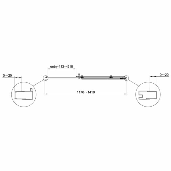 Paroi de douche Alterna Concerto Maxx porte coulissante 2 vantaux extensible de 117 à 141 cm – Image 2