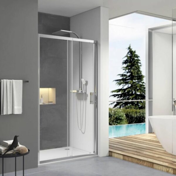 Paroi de douche Alterna Concerto Maxx porte coulissante 2 vantaux extensible de 117 à 141 cm