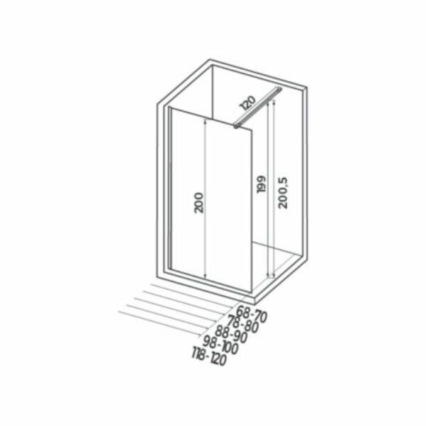 dimensions paroi de douche