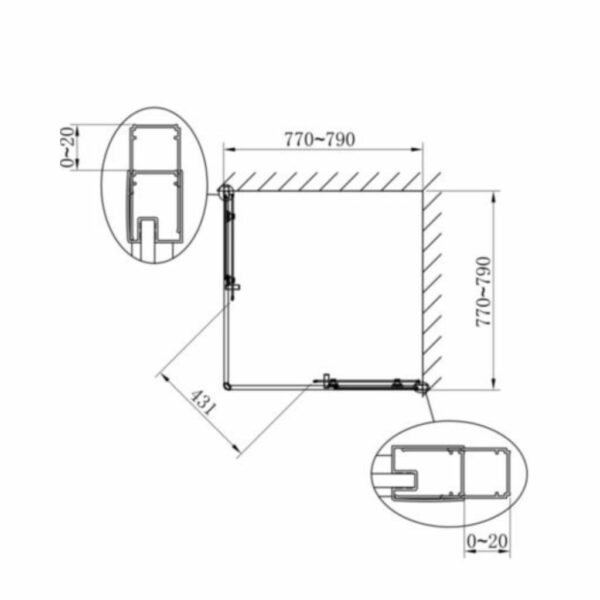 Paroi de douche Alterna Concerto accès d'angle coulissant L 80 x H 195 cm profilé argent brillant verre transparent – Image 4