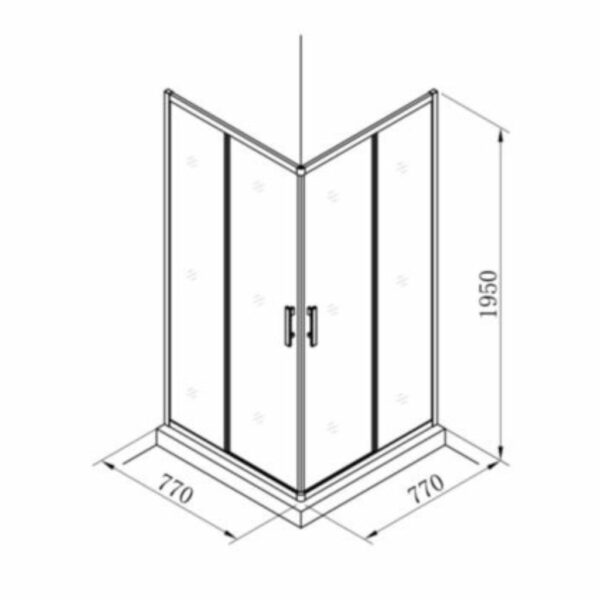 Paroi de douche Alterna Concerto accès d'angle coulissant L 80 x H 195 cm profilé argent brillant verre transparent – Image 3