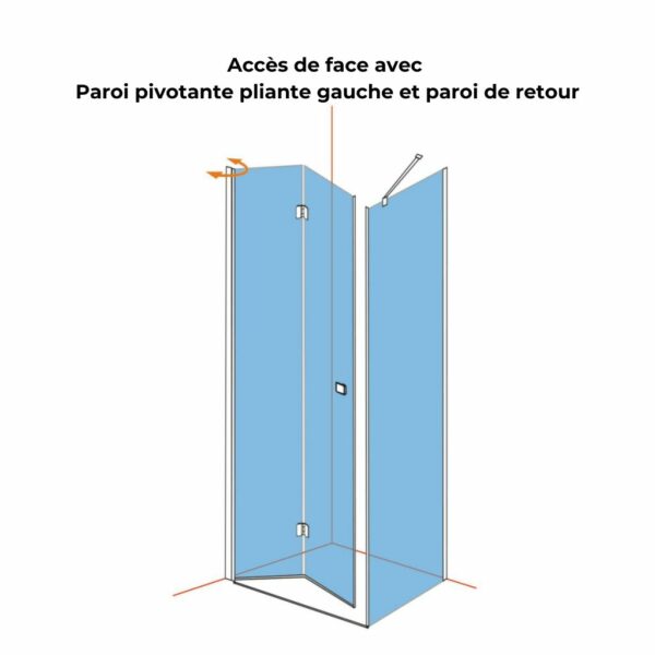 Paroi de douche de retour Alterna Domino 90cm – Image 6