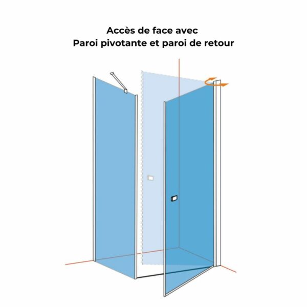 Paroi de douche de retour Alterna Domino 90cm – Image 5
