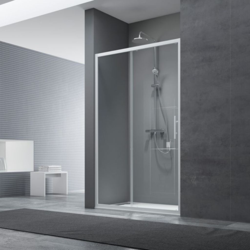 photo d'une paroi de douche dans une salle de bain moderne noir
