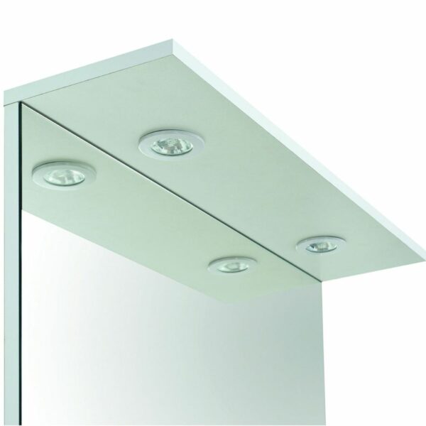 photo d'un miroir avec un bandeau lumineux