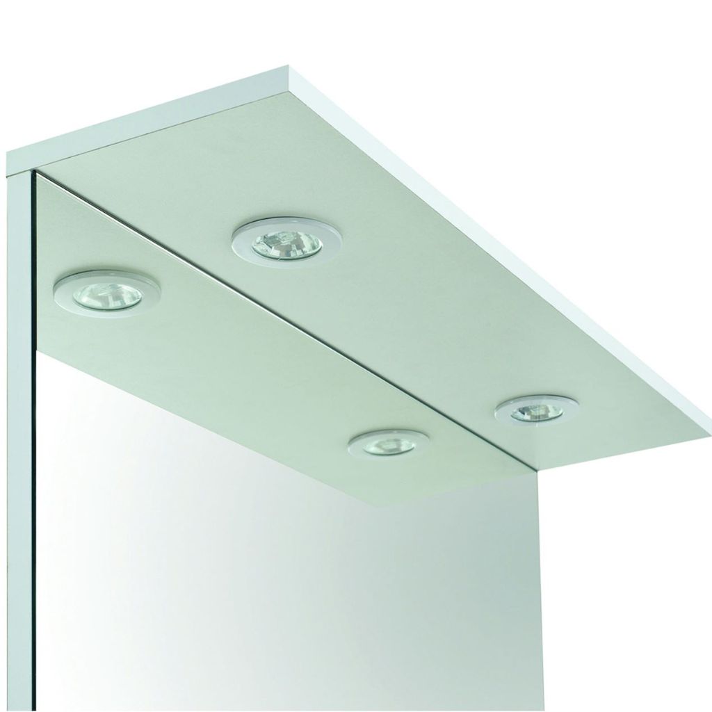 photo d'un miroir avec un bandeau lumineux
