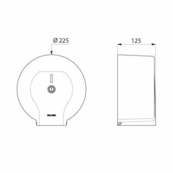 dimensions distributeur papier toilette en inox