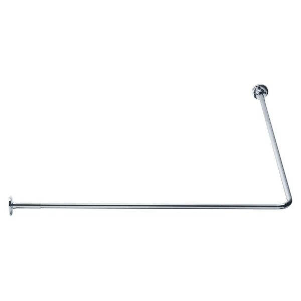 Porte-rideaux d'angle 90° Ø 16 mm, 2 embases coulissantes