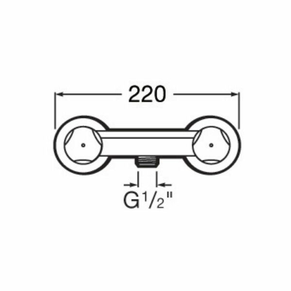 dimensions d'un mélangeur de douche mural chromé