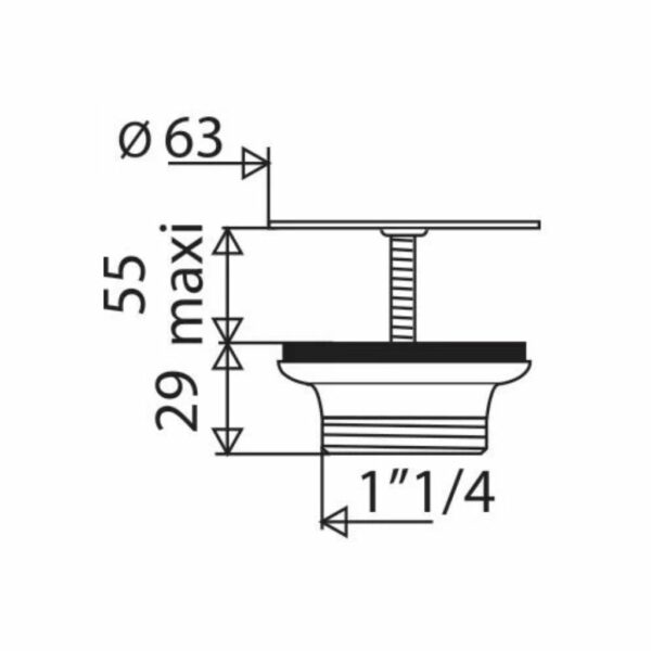 Bonde lavabo Altech polypro diamètre 63 grille nf – Image 2