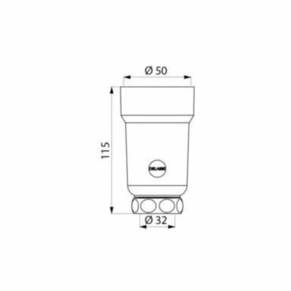 Siphon d'urinoir vertical diamètre 50 avec écrou diamètre 32 – Image 2