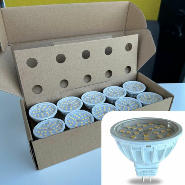 Lot de 10 ampoules LED AIWODE 5W MR16 – Blanc Naturel 4000K – Image 2